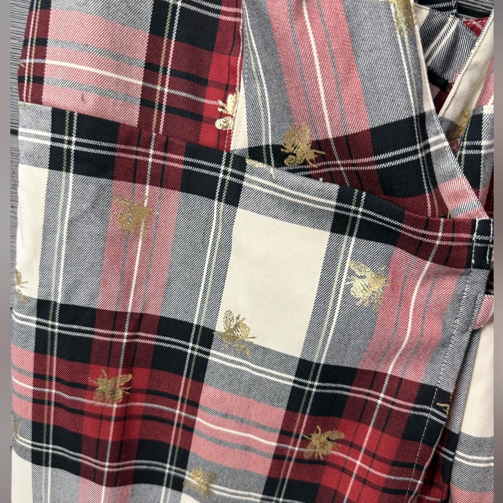 NWT Urban Outfitters Chandler Plaid Gold Bee Jumper Dress Sz Medium - Picture 7 of 10